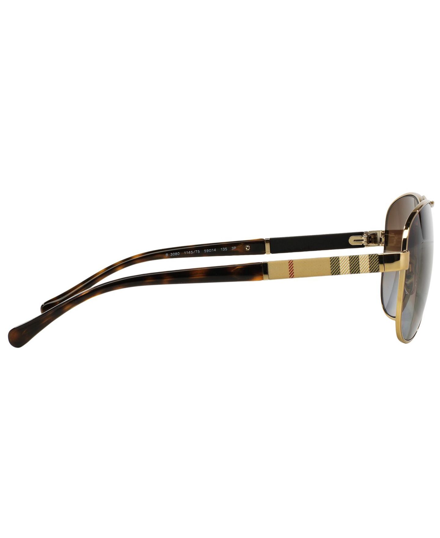 Солнцезащитные очки Burberry Unisex Polarized Sunglasses, BE3080, цвет: Золотой / Коричневый градиентный — фото 6