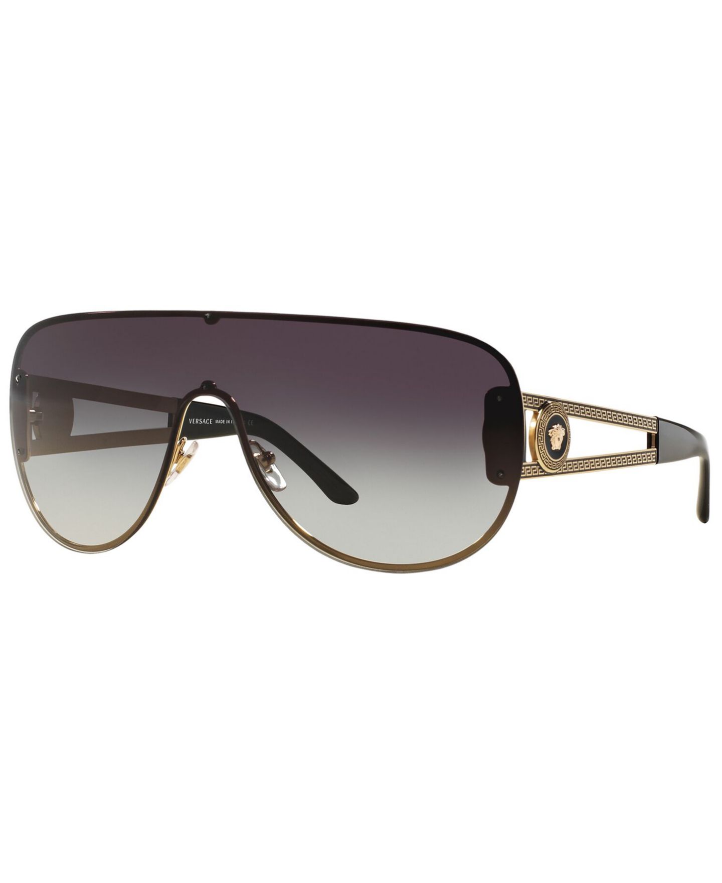 Женские солнцезащитные очки Versace Sunglasses, VE2166, цвет: Золотой / Серый градиентный — фото 3