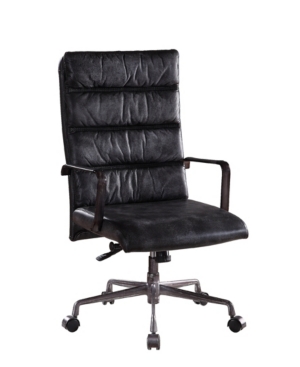 Shop Acme Furniture Jairo Executive Office Chair In Vintage Black Top Grain Leather
