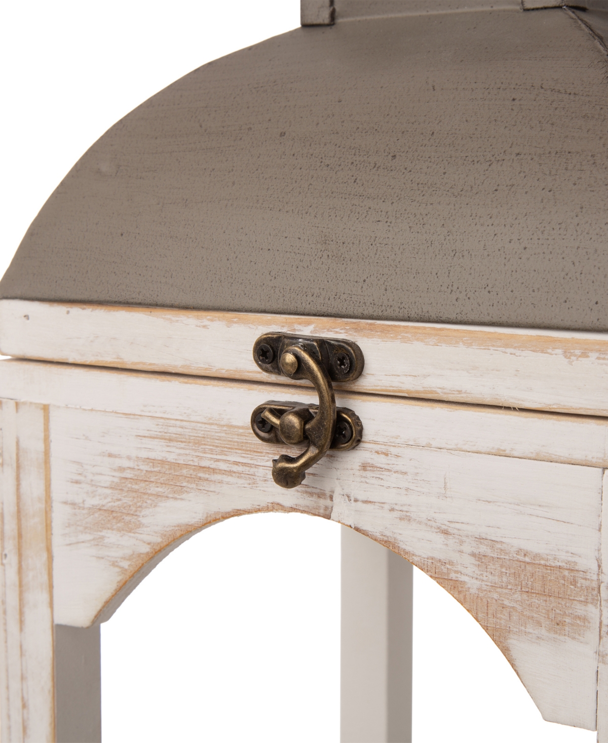 Glitzhome Set of 2 Mondern Farmhouse Wooden Lantern