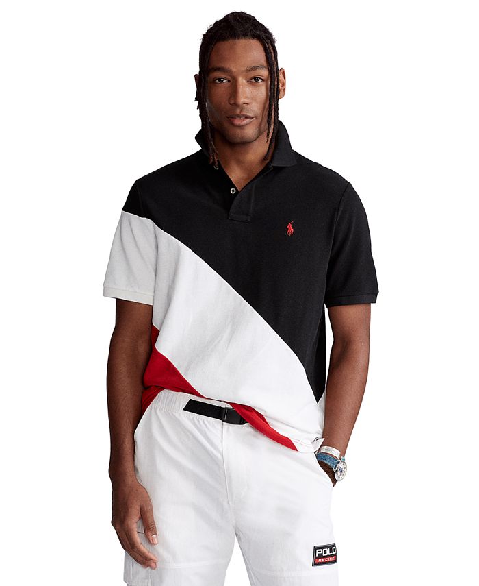 Polo Ralph Lauren Men's Big & Tall Banner-Stripe Mesh Polo Shirt & Reviews  - Casual Button-Down Shirts - Men - Macy's