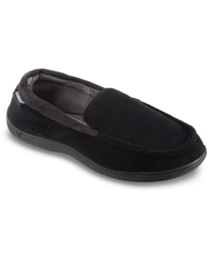 Isotoner Signature Men's Microterry Jared Moccasin Slippers In Black