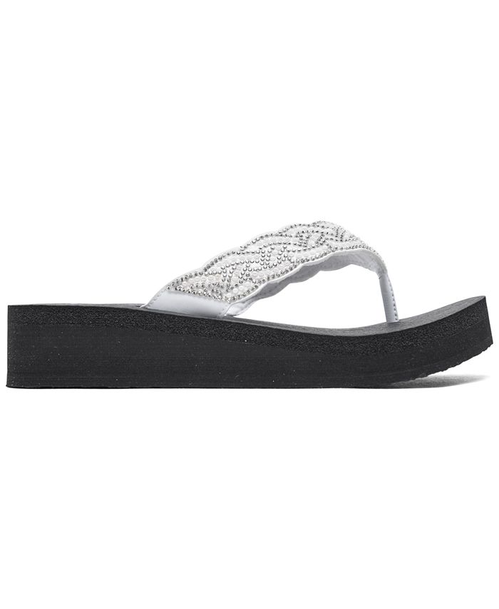 Skechers Women's Vinyasa - Happy Pearl Flip-Flop Thong Athletic Sandals ...