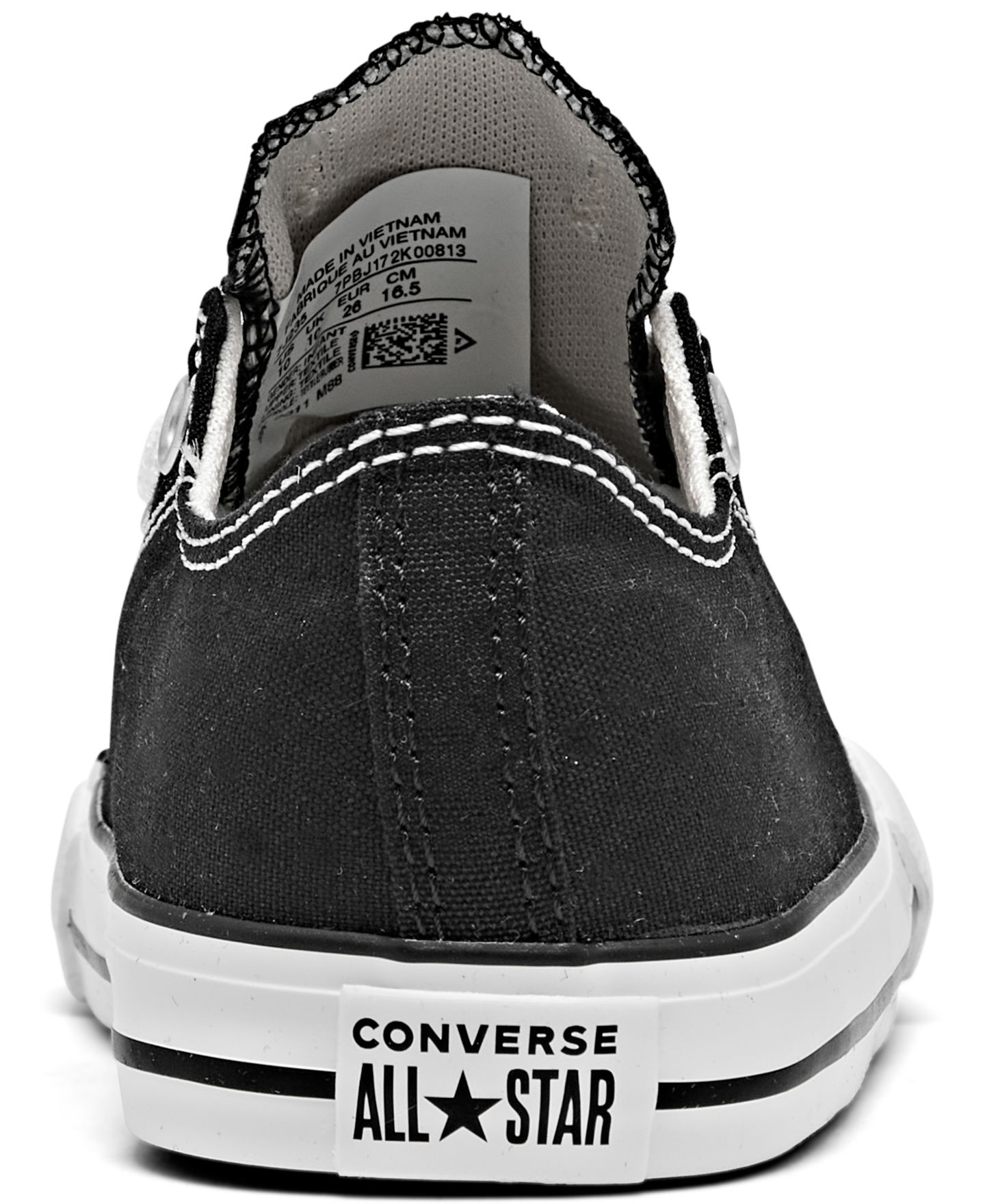 Детские кеды Converse Chuck Taylor Original для малышей, цвет: Чёрный — фото 3