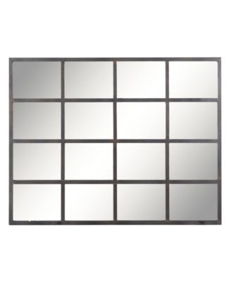 Industrial Metal Wall Mirror, 7.5" H x 51.5" L