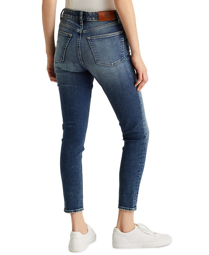 ralph lauren high rise skinny ankle jeans