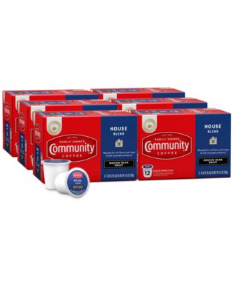 Community Coffee - House Blend Medium-Dark Roast Single Serve Pods, Keurig K-Cup Brewer Compatible, 72 Ct