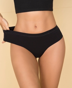 Leonisa Women's One-size-fits-all Invisible Cheeky Panty In Black