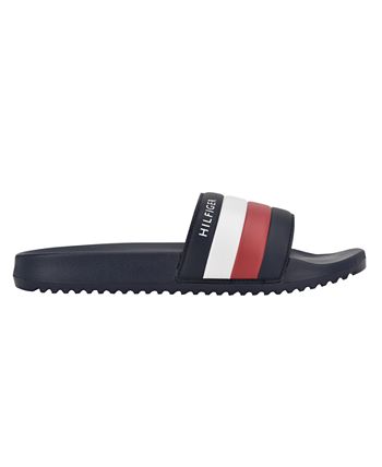 Men s Rozi Global Stripe Branding Pool Slide Sandals