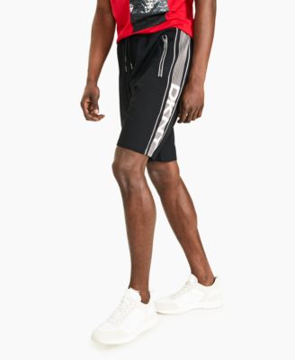 DKNY - Men's Edge Stretch Logo-Print 9-1/2" Track Shorts