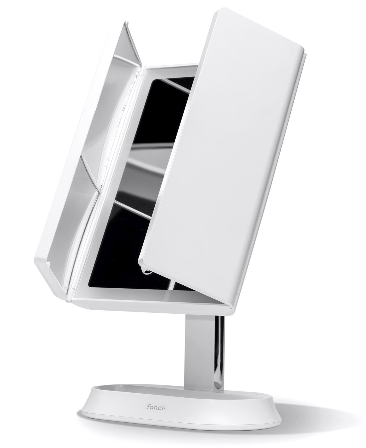 Zora Rechargeable Led Trifold Makeup Mirror - White