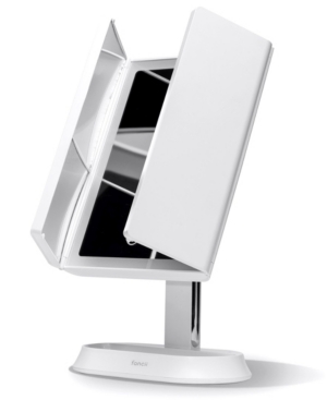 Fancii Zora Rechargeable Led Trifold Makeup Mirror In White