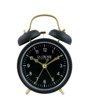 La Crosse Technology Clock Twin Bell Alarm Clock In Black