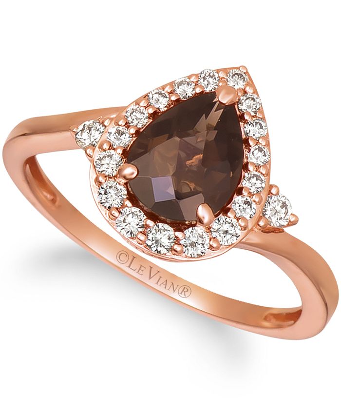 Chocolate diamond clearance teardrop ring
