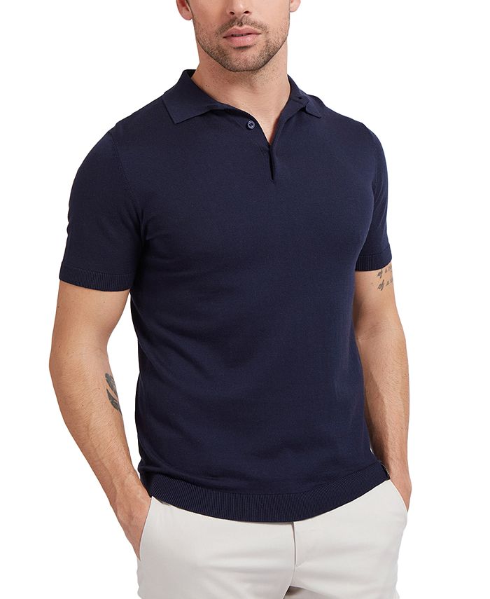 Marciano by Guess Men's Eco Regular-Fit Solid Polo Shirt - Macy's