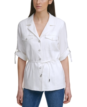 Calvin Klein Tie-Waist Jacket