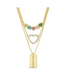 3-Row Layered Chain Necklace