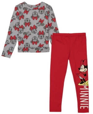 Toddler Girls Minnie Legging and Long Sleeve T-shirt Set 2 Piece