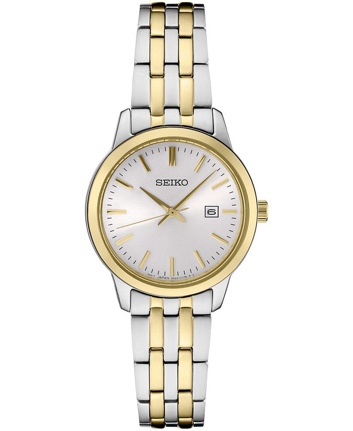 Seiko Women's Essential Two-Tone Stainless Steel Bracelet Watch 30mm &  Reviews - All Watches - Jewelry & Watches - Macy's