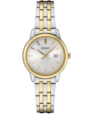 Seiko Women's Essential Two-tone Stainless Steel Bracelet Watch 30mm In White