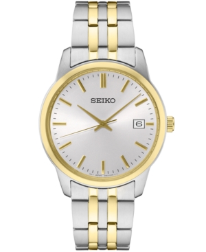 Seiko Men's Essential Two-tone Stainless Steel Bracelet Watch 40mm In White