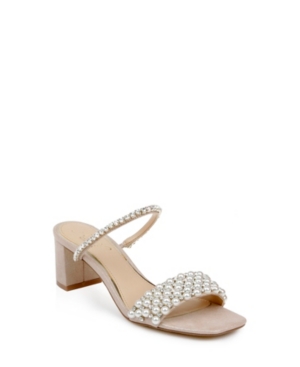 Jewel Badgley Mischka Orsen Embellished Slide Sandals Women's Shoes