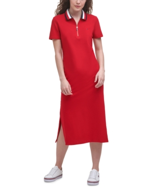 Tommy Hilfiger Zip Polo Midi Dress