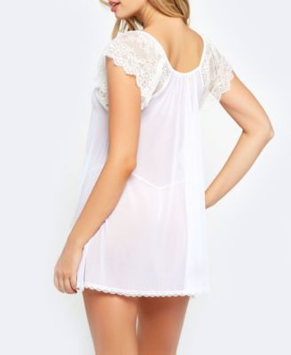 Women's Teagan Mesh and Lace Babydoll 2pc Lingerie Set