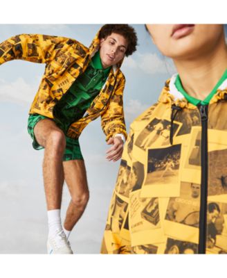 Lacoste Men's L!VE Polaroid Collaboration Printed Hooded Jacket