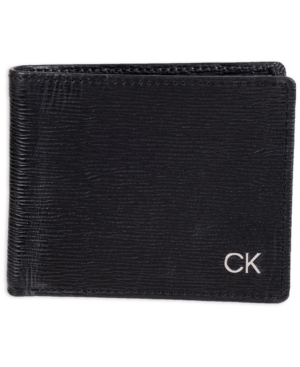 Calvin Klein Men's Rfid Slimfold Extra Capacity Wallet In Black