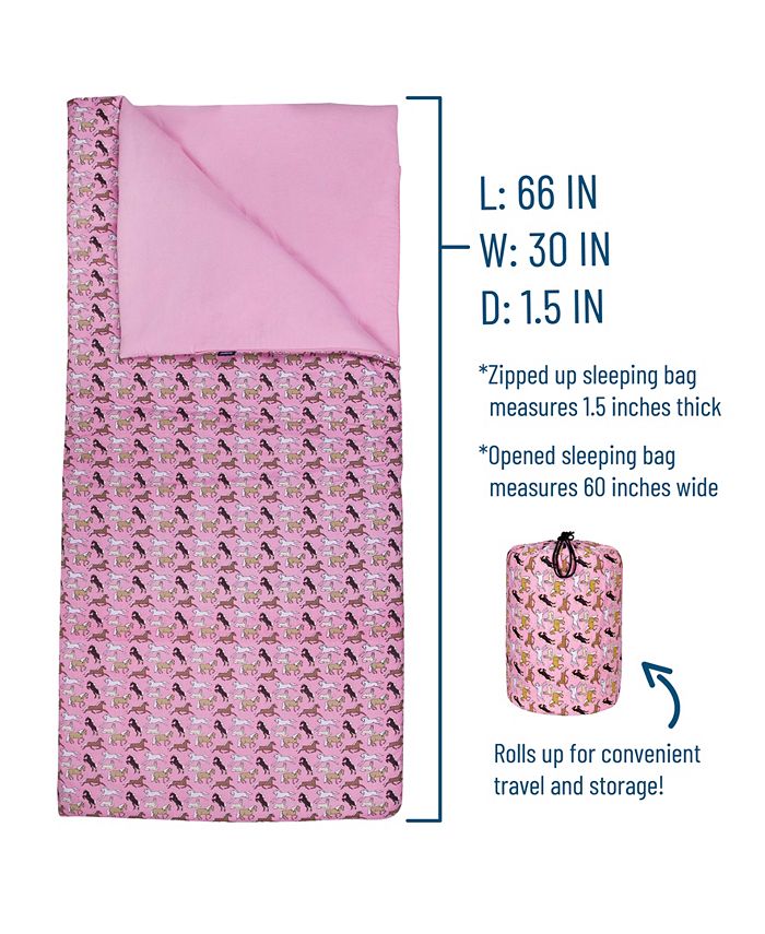 Wildkin - Horses in Pink Sleeping Bag