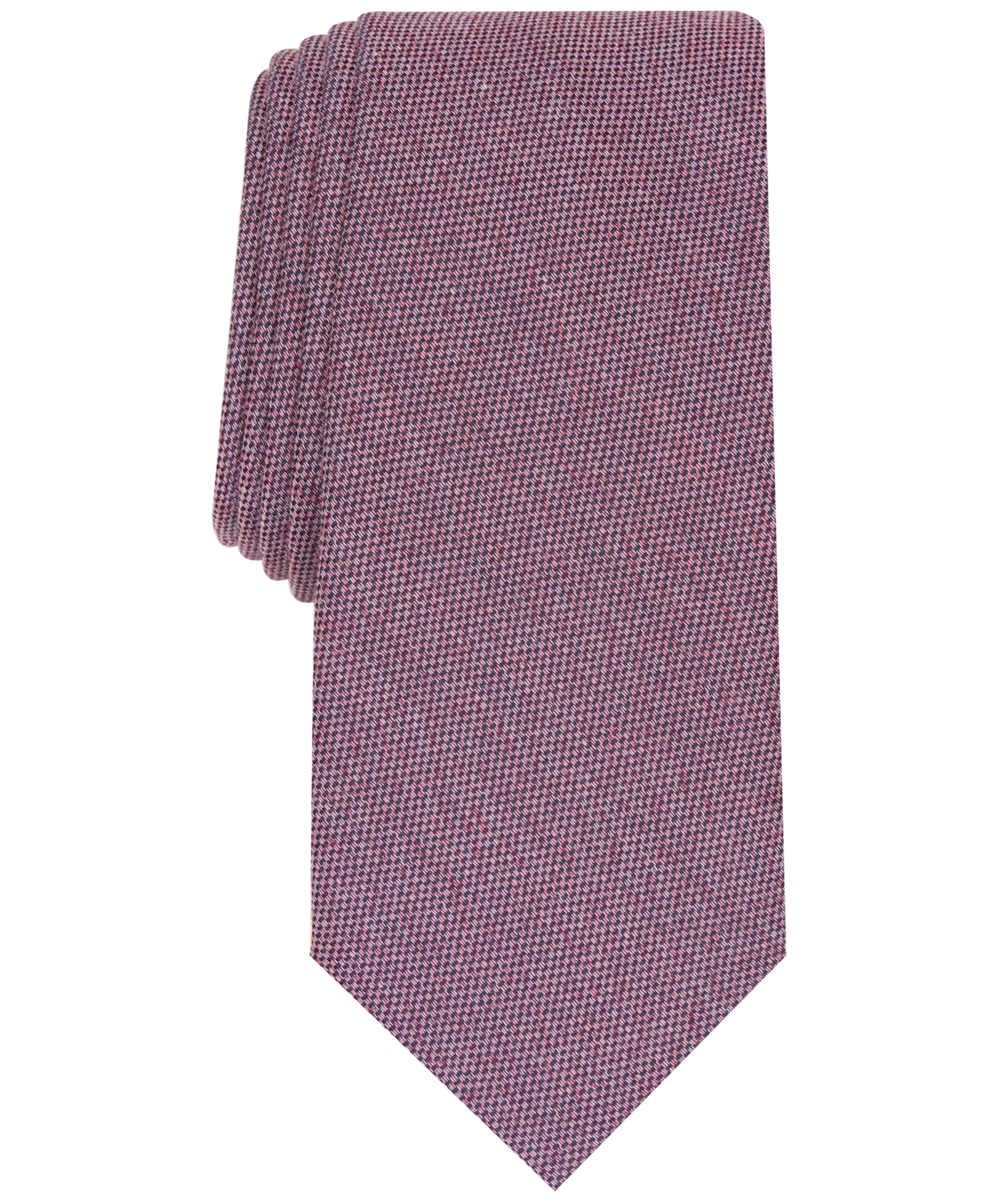 Men's Dunbar Solid Slim Tie, Created for Macy's - Light Pink