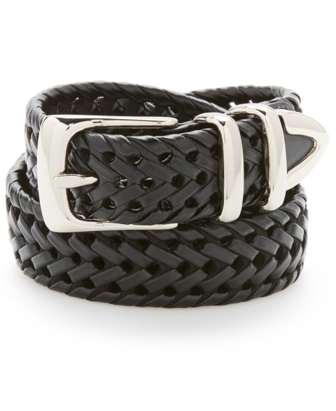 Мужские Perry Ellis Portfolio Men's Leather Braided Belt