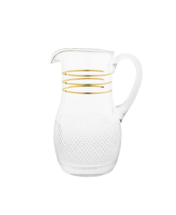 Classic Touch Water Pitcher with Cut Crystal Design Macy's