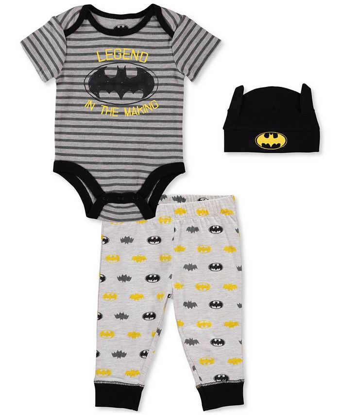 Happy Threads Baby Boys Justice League Bodysuits, Pack of 3