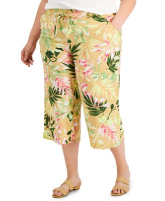Style & Co - Plus Size Cropped Wide-Leg Pants
