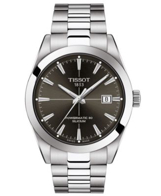 Tissot - Men's Swiss Automatic Gentleman Powermatic 80 Silicium Stainless Steel Bracelet Watch 40mm