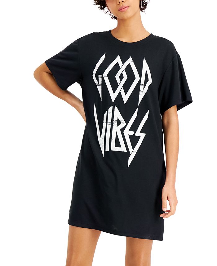 Good vibes t shirt dress top