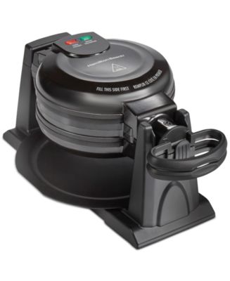 Hamilton Beach Nonstick Rotating Double Belgian Waffle Maker - Macy's