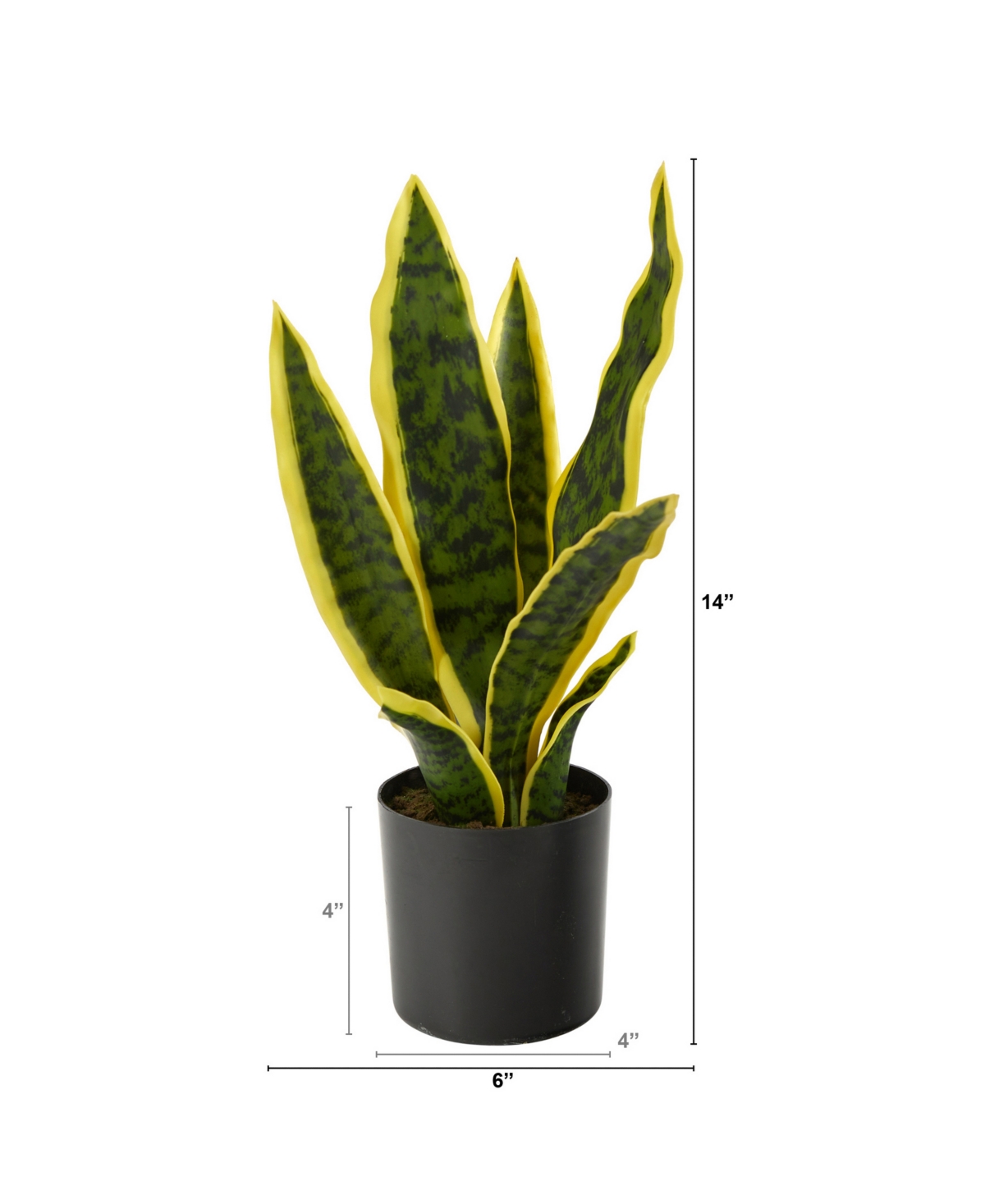 Nearly Natural 14in Sansevieria Artificial Plant In Green
