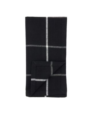 Cotton Table Napkins with Simple Plaid Design, Set of 4, 20" x 20"