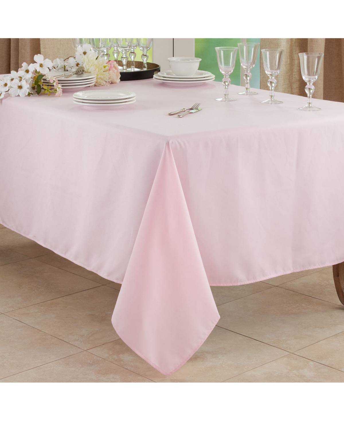 Saro Lifestyle Everyday Design Solid Color Tablecloth,