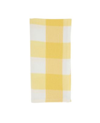 Buffalo Plaid Check Pattern Design Cotton Napkins, Set of 4, 20" x 20"