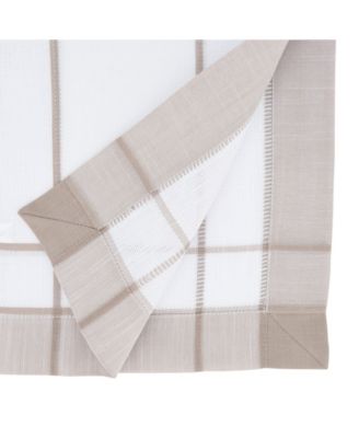 Long Table Runner with Banded Border Design, 90" x 16"