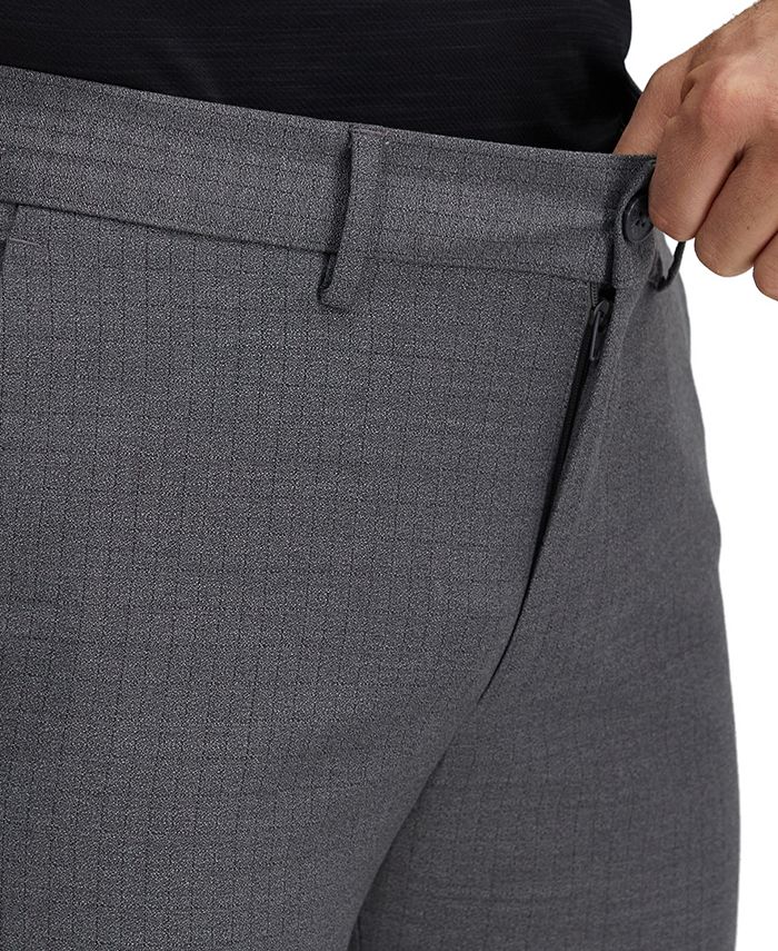 Kenneth Cole Reaction Men's Slim-Fit Grid Pattern Dress Pants - Macy's