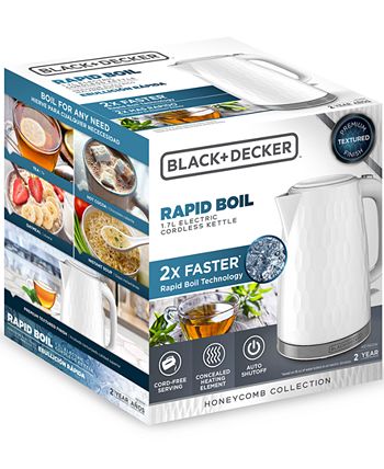 BLACK+DECKER 7-Cup Gray Rapid Boil Electric Kettle 985119596M - The Home  Depot