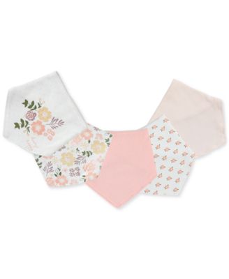 Chickpea - Baby Girls 5-Pack Printed Cotton Bandana Bibs