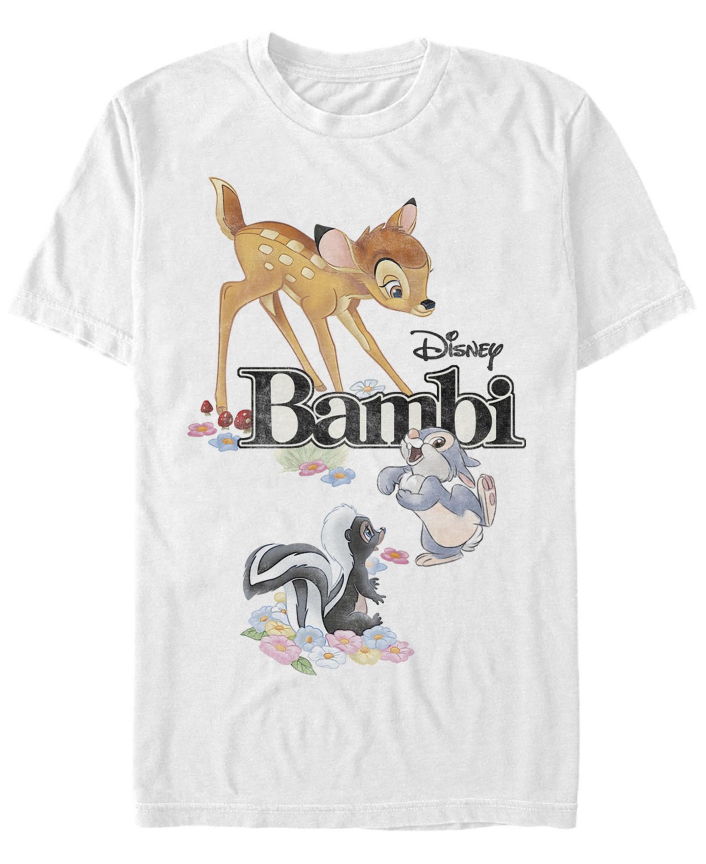 Мужская футболка Fifth Sun Bambi Bambi Friends Short Sleeve, цвет: Белый — фото 1