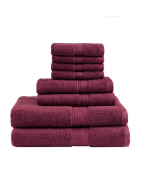 Madison Park Solid 8-pc. Towel Set Bedding In Burgundy