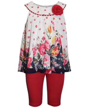 Blueberi Boulevard Baby Girls Floral-Print Tunic & Shorts Set